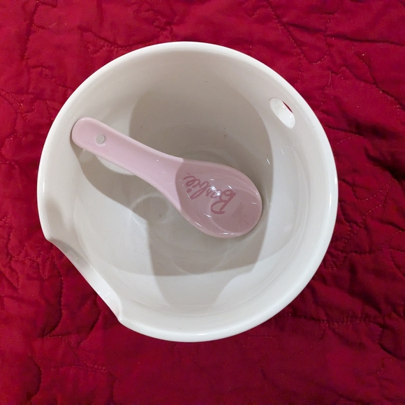 1959 Barbie Ramen Pink and White Bowl with Spoon - Picture 5 of 5
